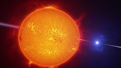 Mysterious, record-breaking energy burst connected to dead star and red dwarf