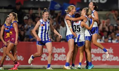 North Melbourne crush Brisbane by 30 points in grand final to win first AFLW premiership