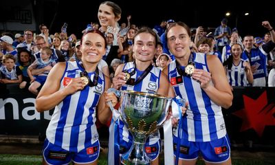 North Melbourne fans rediscover winning feeling with AFLW pioneers