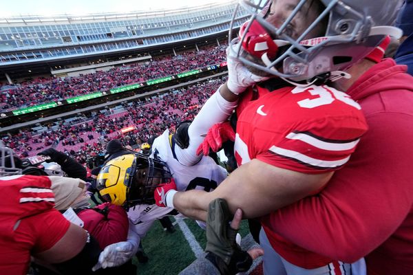 12 wild Ohio State-Michigan photos from the post-game fight