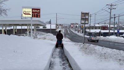 Wintery mix slams U.S. to end holiday weekend - and cold conditions will remain as people return to work