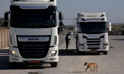 Unrwa suspends aid deliveries through main Gaza route after convoy attacked