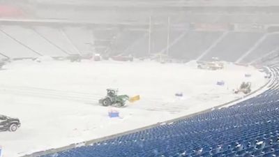 Bills Share Wild Snow Removal Video After Major Storm Hits Before 'SNF' Game