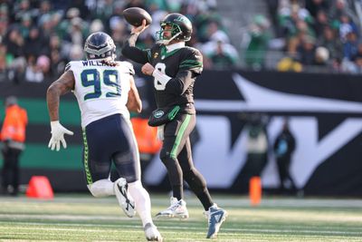 6-foot-5, 300-pound Leonard Williams with 92-yard pick-six off Aaron Rodgers