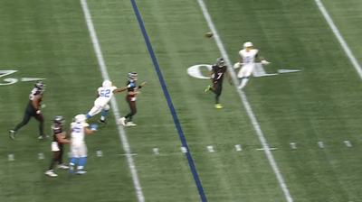 Kirk Cousins nonchalantly lobbed a pass into the end zone for the most puzzling interception