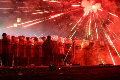 More than 40 injured during mass protests in Georgia as government put EU talks on hold