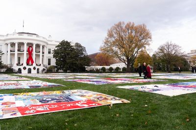 Biden has AIDS Memorial Quilt at White House to observe World AIDS Day