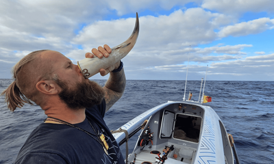 ‘Like a zombie’: Aurimas Mockus and his gruelling quest to row from San Diego to Brisbane – mostly naked