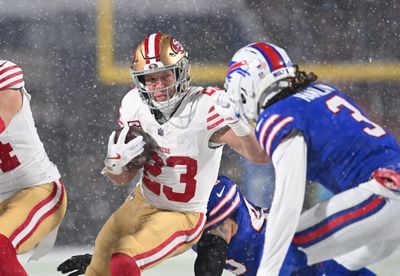 Christian McCaffrey leaves 49ers game vs Bills with knee injury