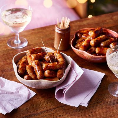 Nigella Lawson’s recipe for cranberry and soy glazed cocktail sausages