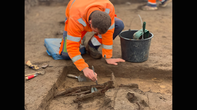 1,500-year-old riches and more than 100 weapons found under Iron Age chieftain's house