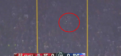 A Bills fan actually tried throwing a snowball at a 49ers field goal attempt