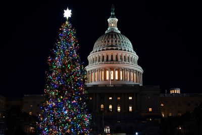 US Capitol Christmas tree lighting ceremony takes place in Washington DC in 60th anniversary