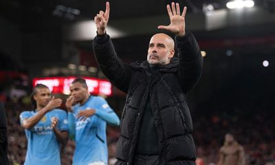 Guardiola denies gesture in defeat at Liverpool shows he is losing his cool