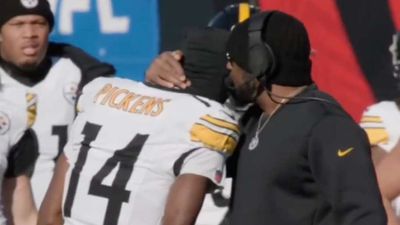 Mics Caught What Mike Tomlin Told George Pickens After Early Interception vs. Bengals