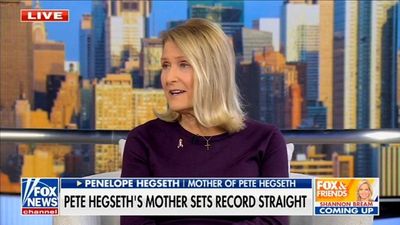 Pete Hegseth’s mom defends her ‘changed’ son as she trashes the media — then lauds his Fox News experience (in interview on Fox)