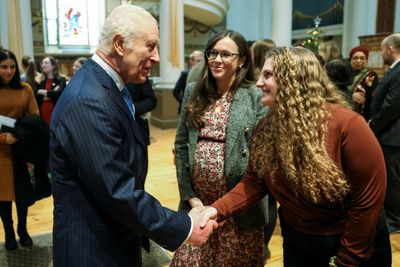 King thanks charity workers for their efforts in the Middle East