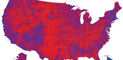 America’s counties are less purple than they used to be