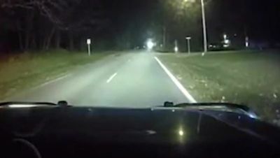 Video captures pregnant woman behind wheel of out-of-control car as it speeds towards lake