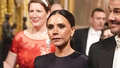 Did Victoria Beckham just steal the show in a sleek black gown at the Buckingham Palace State Banquet?