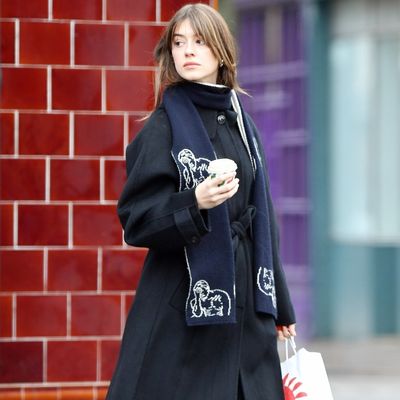 Daisy Edgar-Jones Winterizes Her Birkenstock Sandals in a $350 Mango Coat