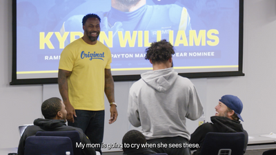 Watch: Steven Jackson surprises Kyren Williams with Walter Payton Award nomination