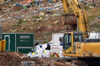 Police name suspect in murder probe as search of landfill site continues