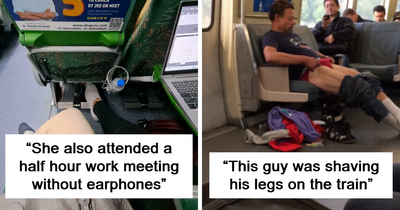 50 Times People Just Had To Take A Photo Of Absolute Jerks Taking Public Transport (New Pics)