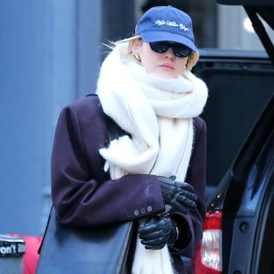 Gigi Hadid's Extra-Oversize Cloud Scarf Is the Perfect Accessory for When It's Too Cold to Function