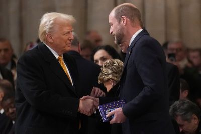 Donald Trump’s four-word remark to Prince William during historic Notre Dame meeting