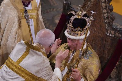 King felt 'slightly anxious' about crown wobbling during his coronation