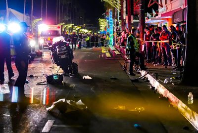 10 injured after police traffic officer on a motorcycle crashes into bystanders at California parade