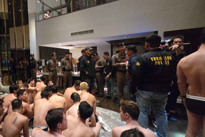 120 arrested in underwear at Bangkok hotel party