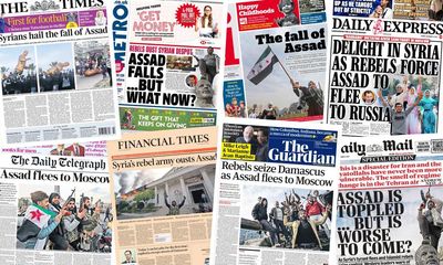 ‘Delight in Syria’: what the papers say about the end of the Assad regime