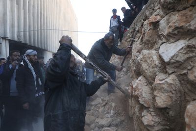 Crews Search For Underground Cells In Notorious Syrian Prison