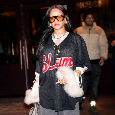 Rihanna Winterizes the Baggy Bermuda Shorts Trend With Cowhide Boots and a Louis Vuitton Bag