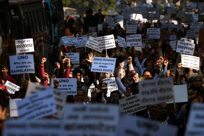 Protests in Indian capital over reported attacks on religious minorities in Bangladesh