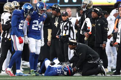 Giants’ Tre Hawkins suffered fractured lumbar spine vs. Saints