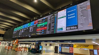 Euston station's giant screen to be switched back ON - with train departure times replacing adverts