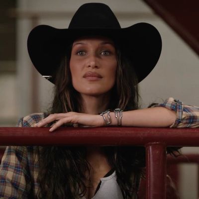 Bella Hadid Brings Her Own Cowboy Boots to Set for Her 'Yellowstone' Cameo