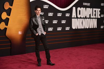 Timothee Chalamet channels Bob Dylan at premiere of A Complete Unknown