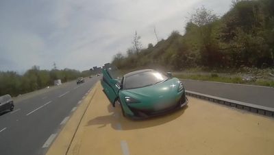 Watch: £185,000 supercar driver caught speeding at 130mph by unmarked police car