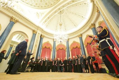 King and Queen enjoy Military Wives Choir’s rendition of his birthday song