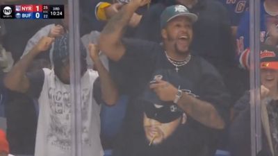 Cameras Caught Bills' OL Dion Dawkins Loving Every Second of Sabres-Rangers Fight