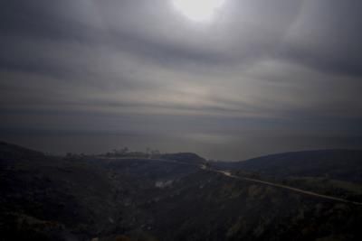 Southern California Firefighters Battle Blaze In Malibu