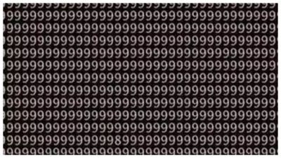 Optical illusion: Only a genius can spot the number 8 in a sea of 9s in less than a minute