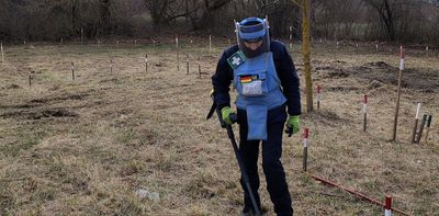 Friday essay: Ukraine is the world’s most heavily mined country. Meet some of the people cleaning up this deadly mess