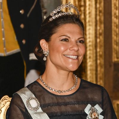 Crown Princess Victoria of Sweden Goes High-Low, Pairing an H&M Ballgown with a 119-Year-Old Diamond Tiara