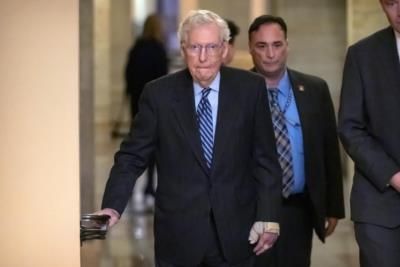 Mitch Mcconnell Missing Votes Due To Fall-Related Leg Stiffness