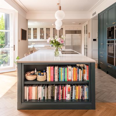 Storing cookbooks in a kitchen is more controversial than we thought - kitchen experts decide whether it's stylish or a faux pas